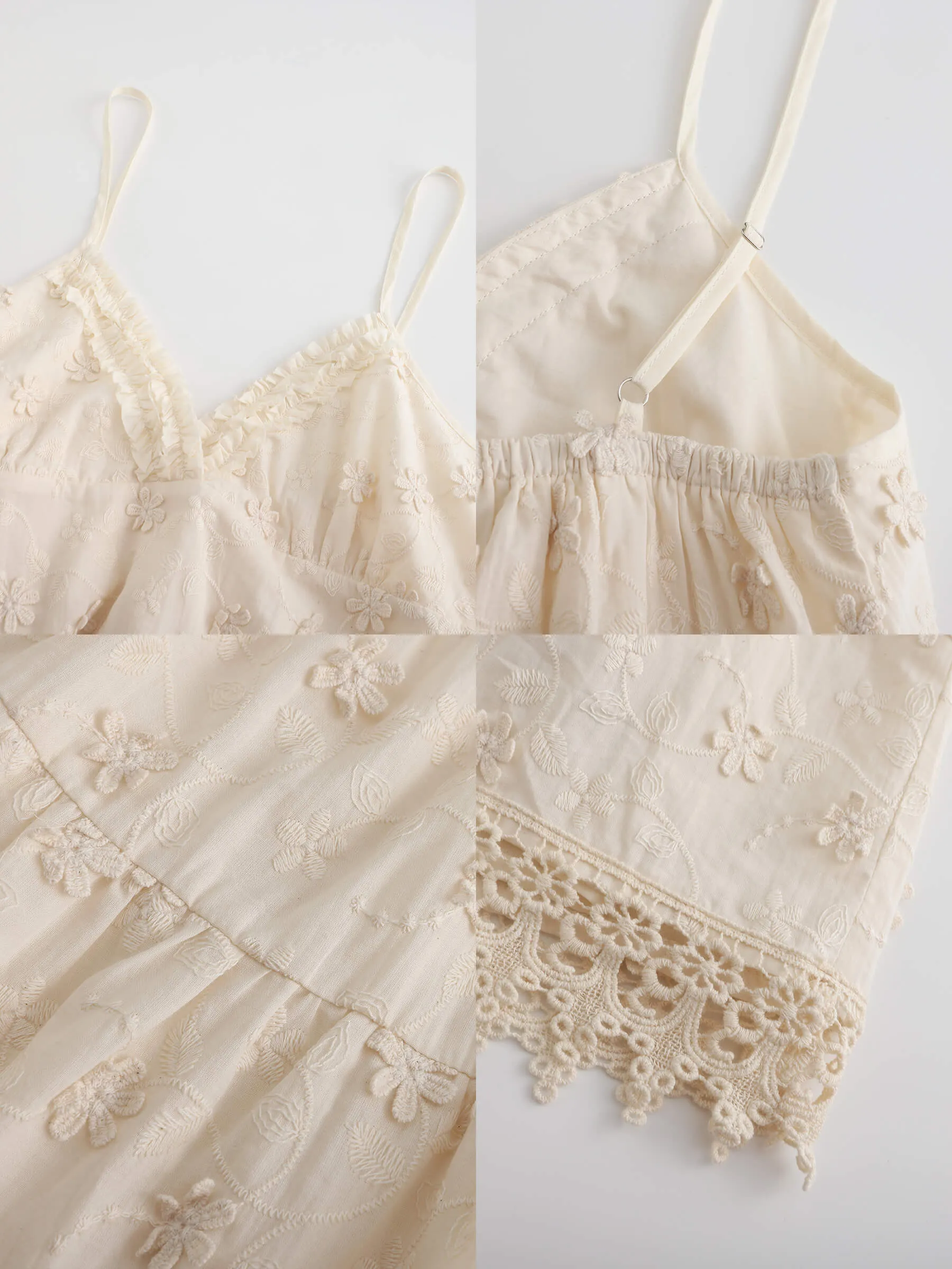 3D Embroidery Lace Sling Dress
