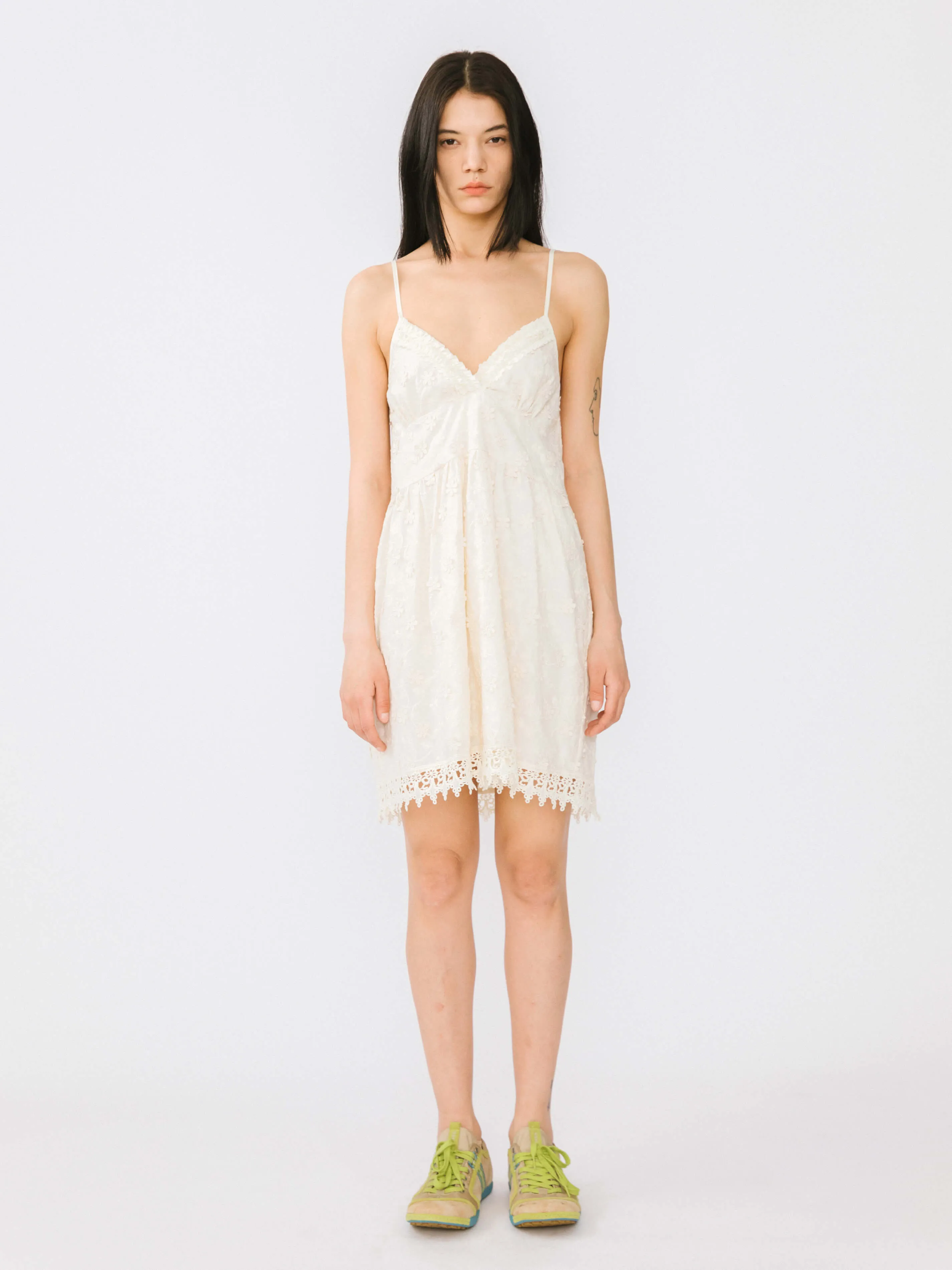 3D Embroidery Lace Sling Dress