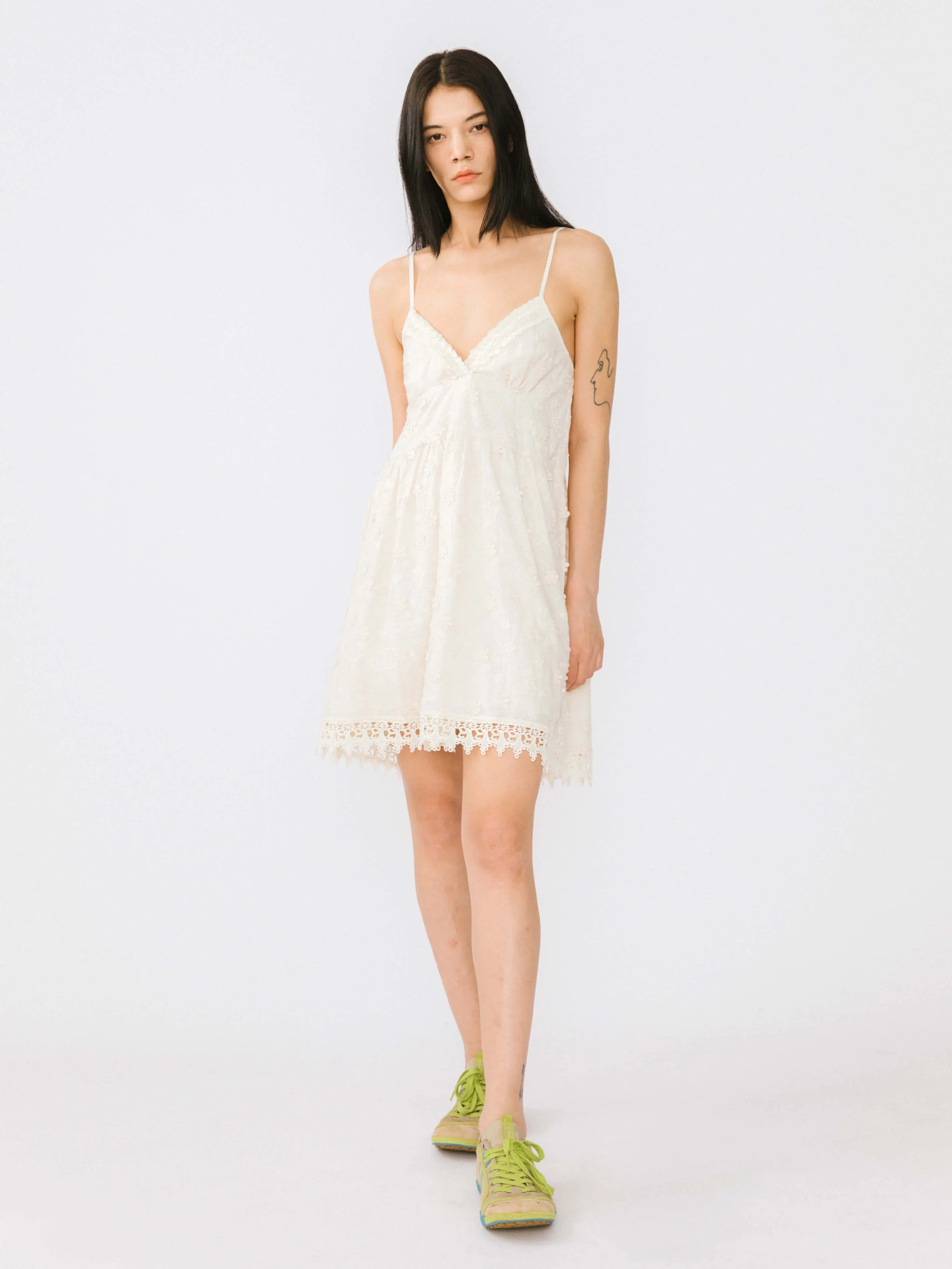 3D Embroidery Lace Sling Dress