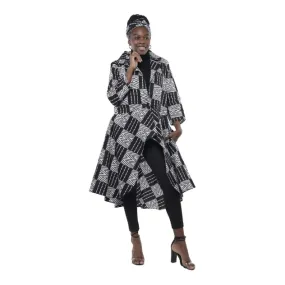 African Print Ankara High Low Kimono Coat