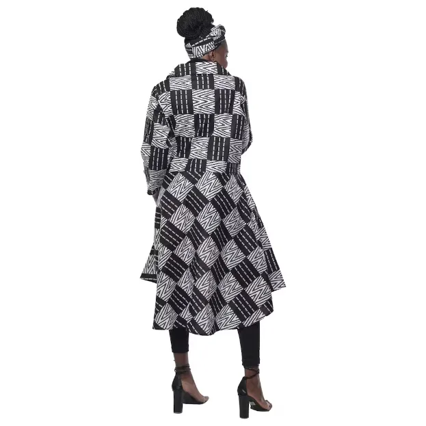 African Print Ankara High Low Kimono Coat