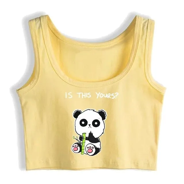 Awake Panda Crop Top