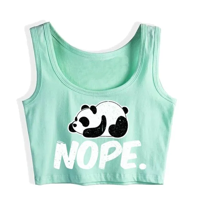 Basic  Panda Crop Top