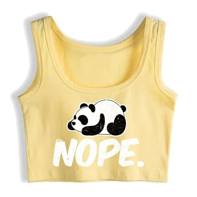 Basic  Panda Crop Top