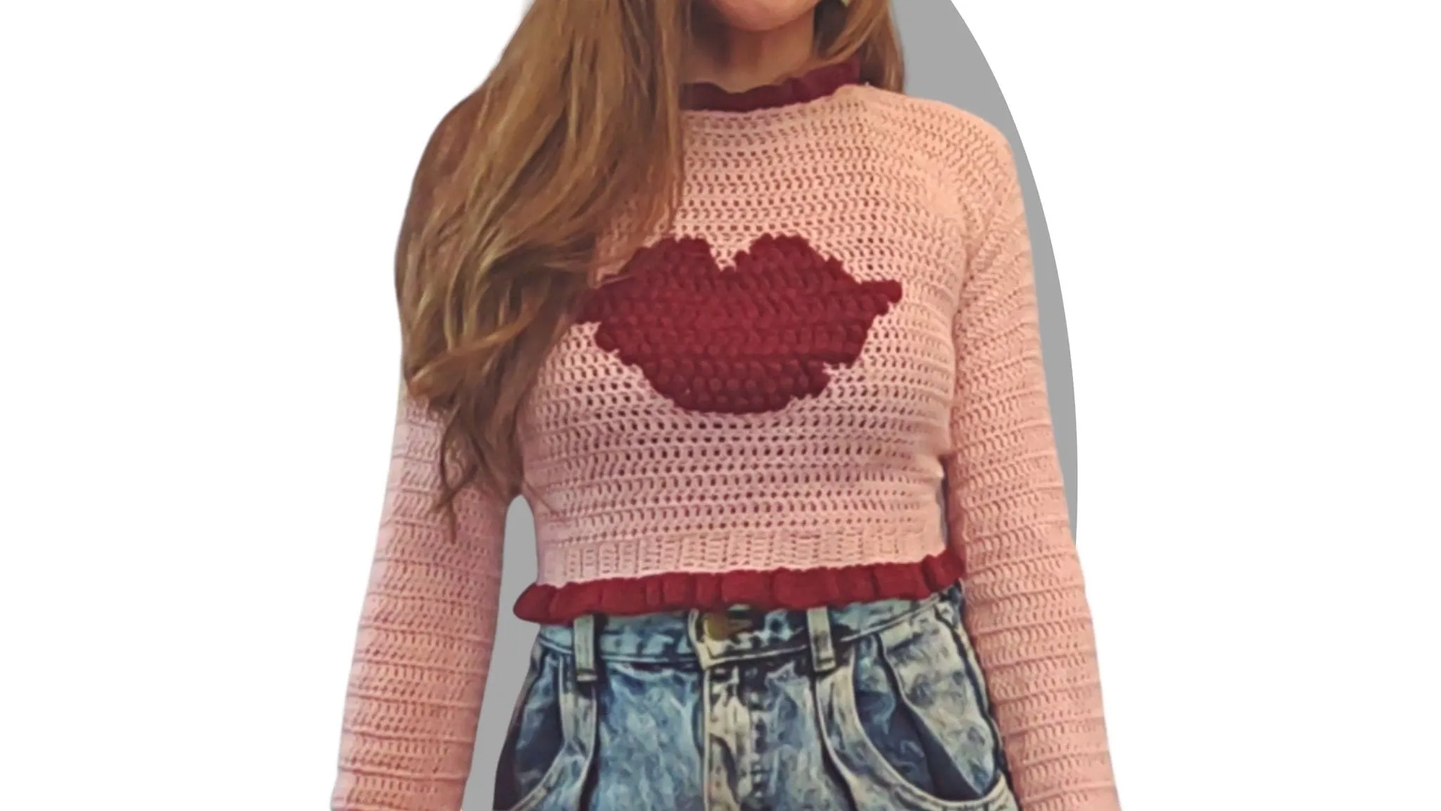 Crochet Sweater Pattern - Kiss