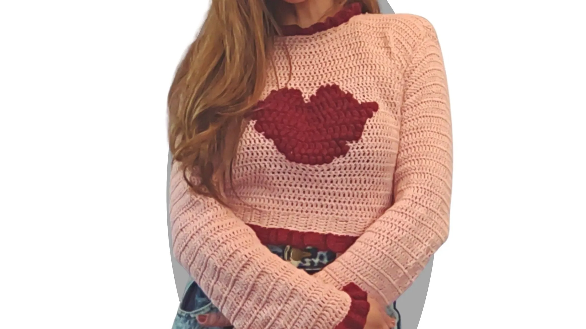 Crochet Sweater Pattern - Kiss