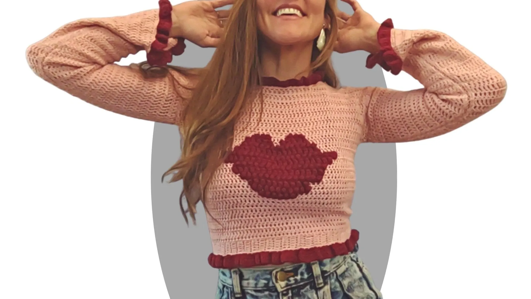 Crochet Sweater Pattern - Kiss