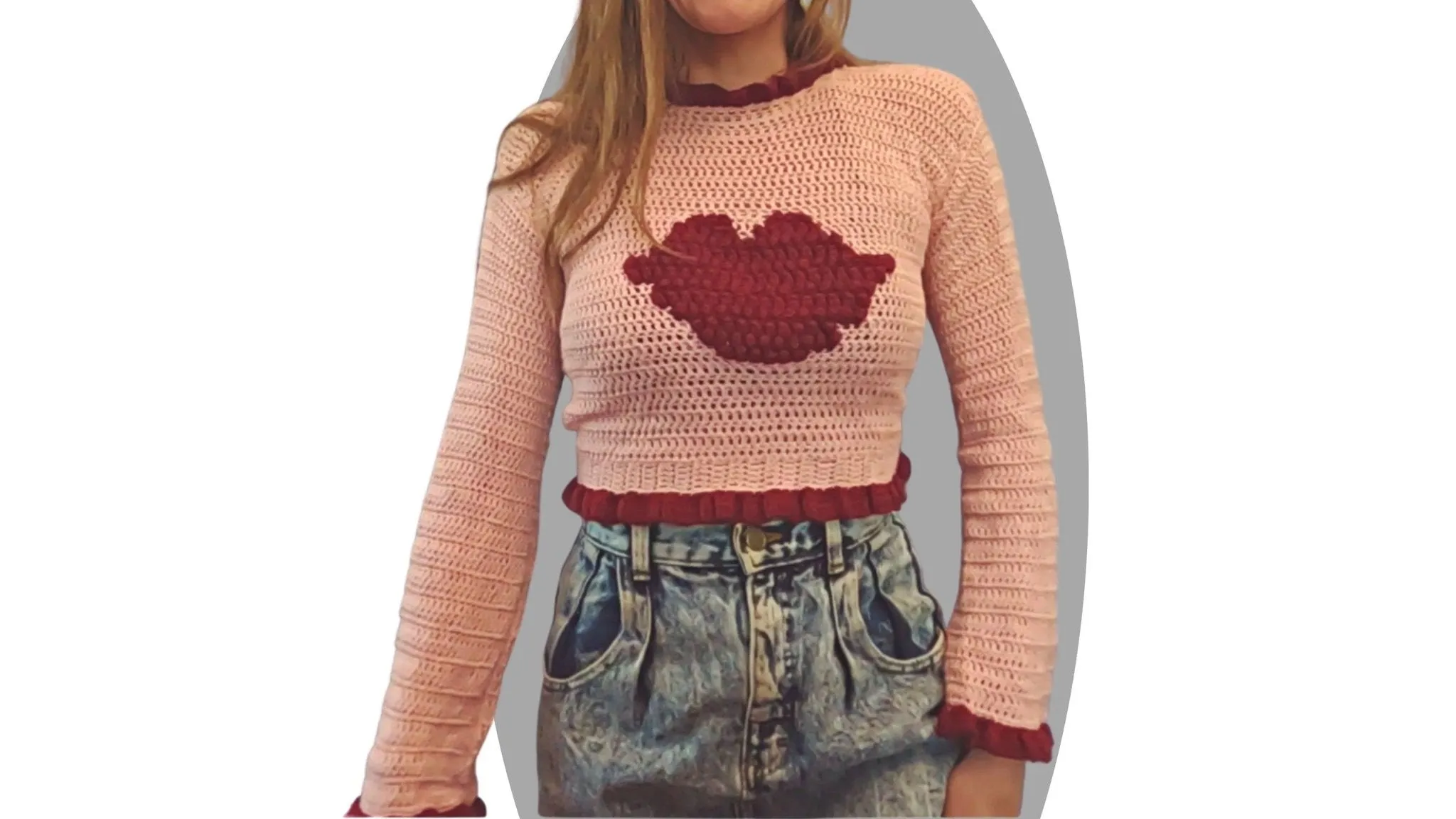 Crochet Sweater Pattern - Kiss