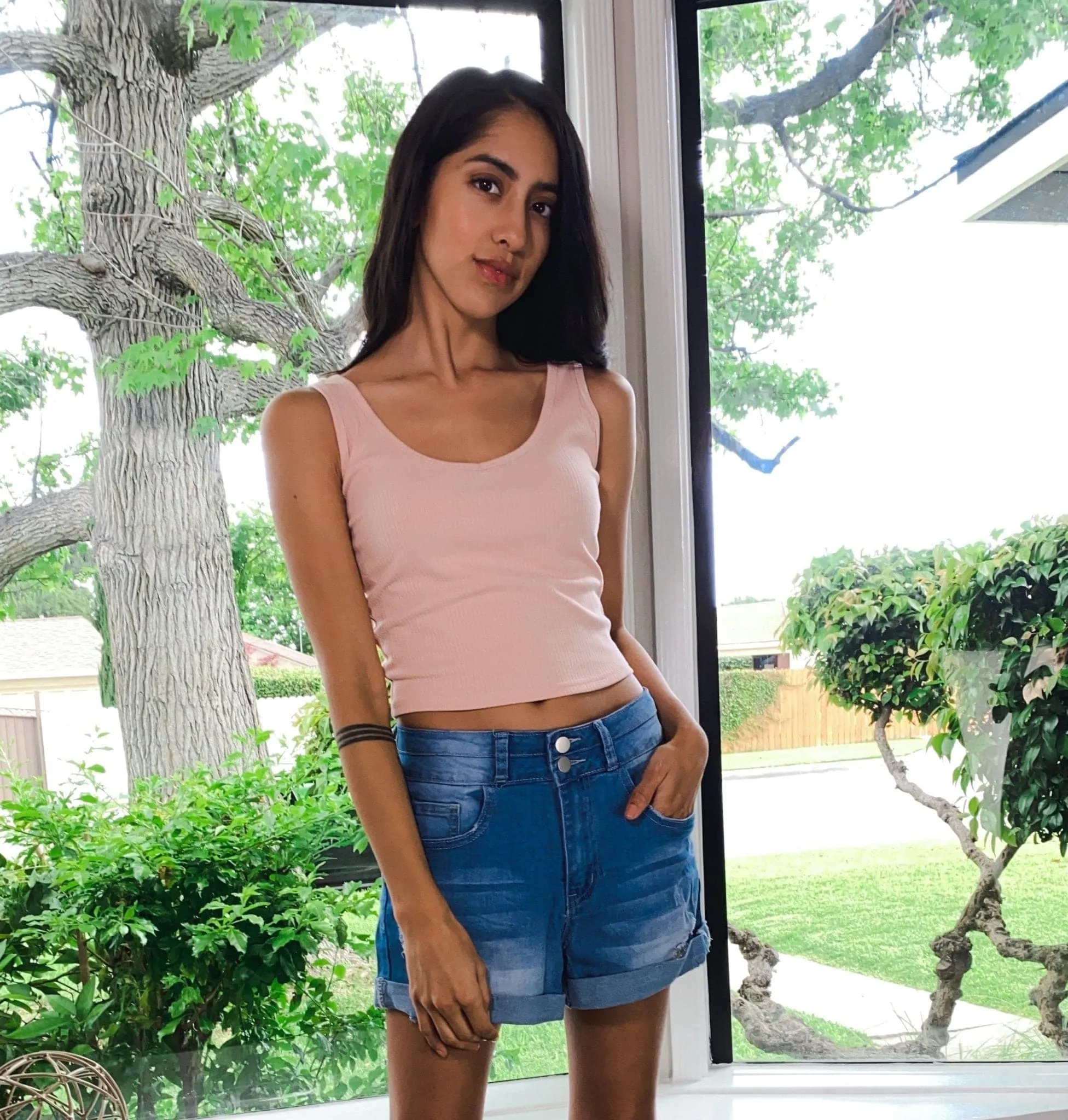 Danielle Ribbed Sweater Tank - Soft Pink
