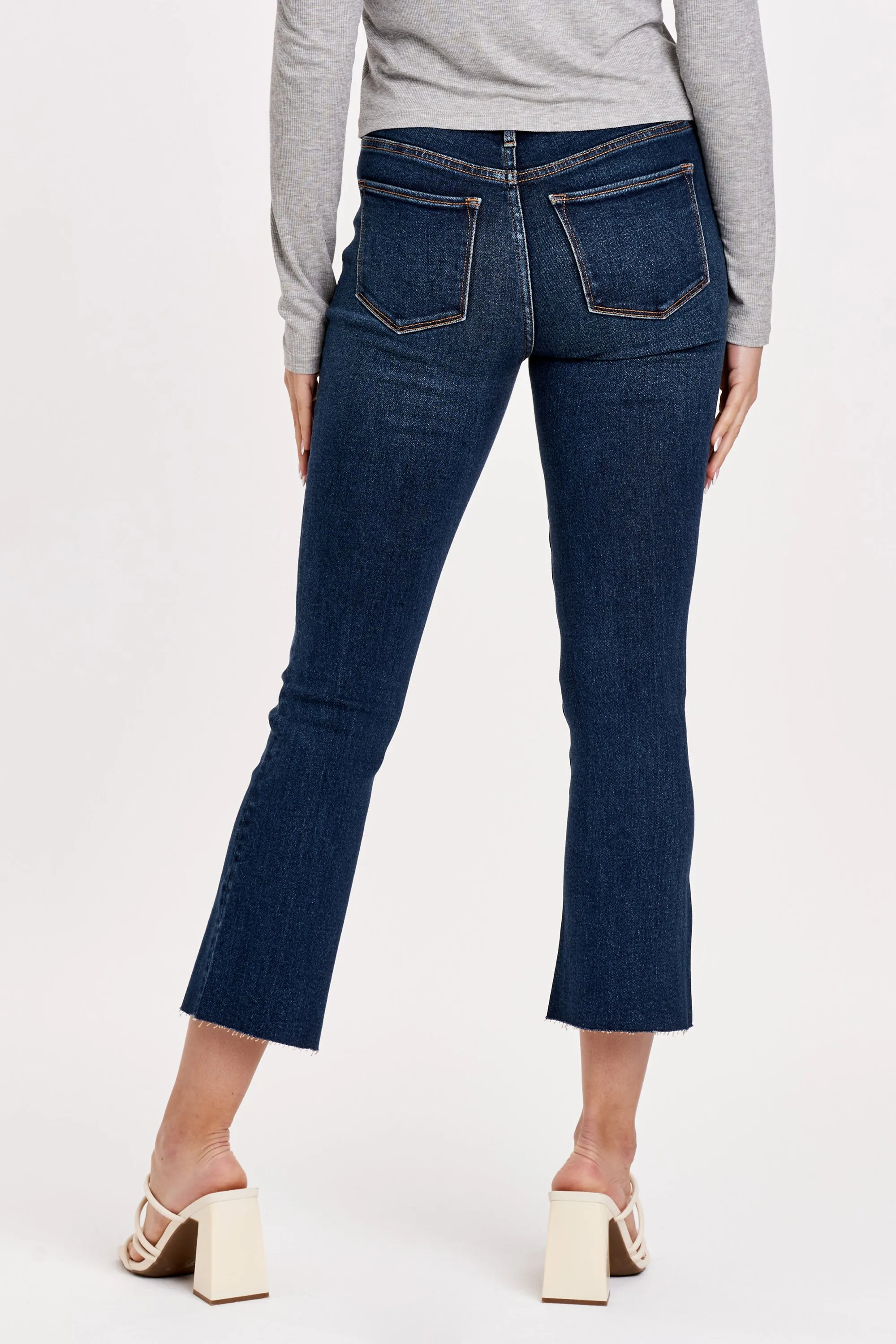 Dear John Jeanne Super High Rise Crop Flare Jean