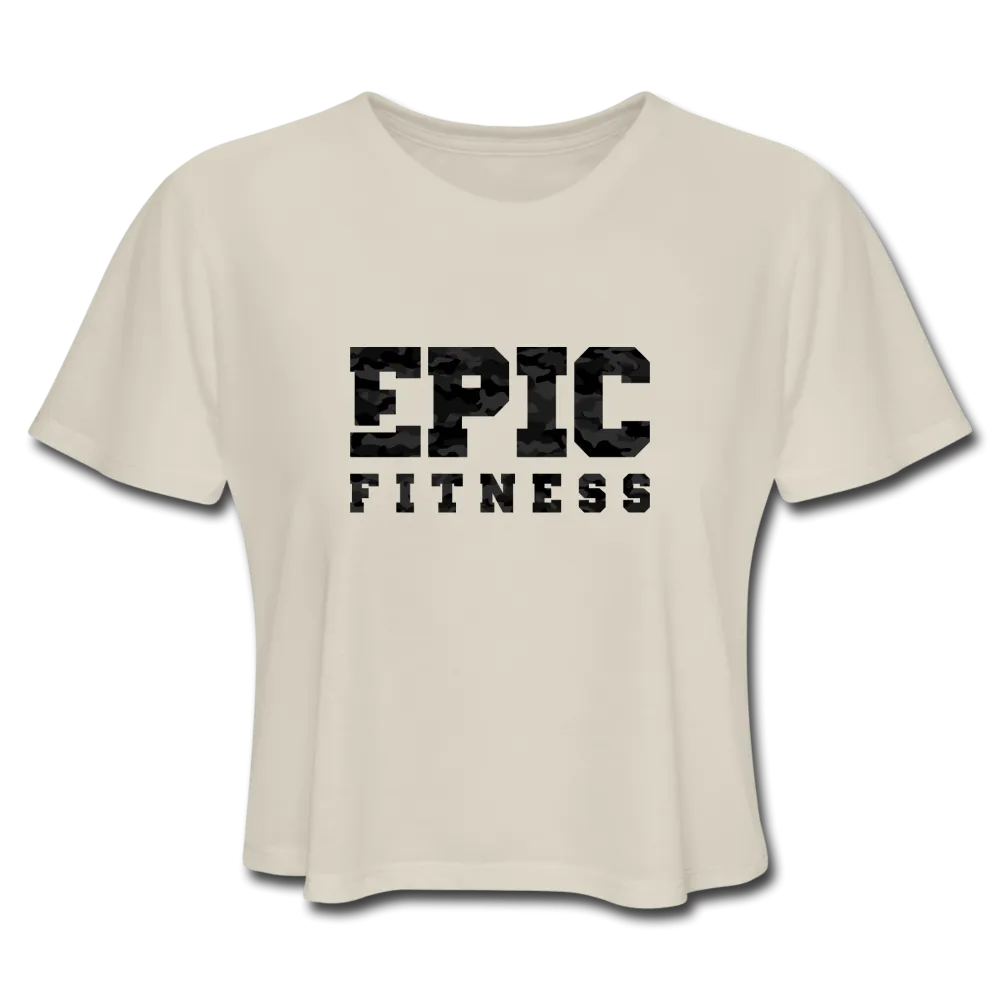 Epic Fitness Cloak Black-Out Logo Cropped Tee