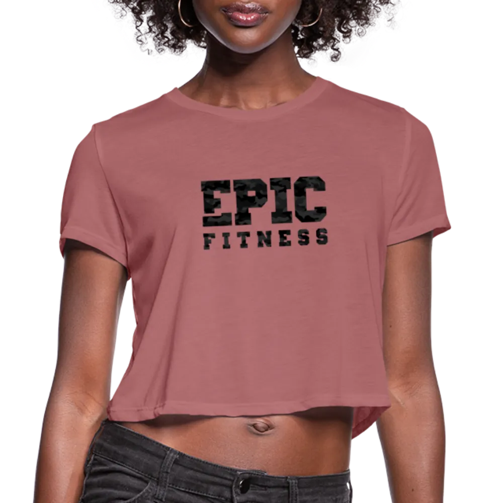 Epic Fitness Cloak Black-Out Logo Cropped Tee