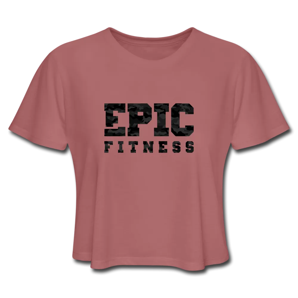 Epic Fitness Cloak Black-Out Logo Cropped Tee