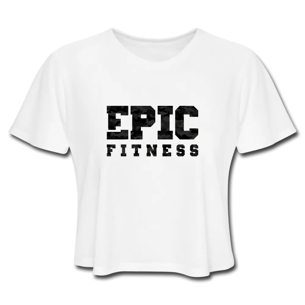 Epic Fitness Cloak Black-Out Logo Cropped Tee