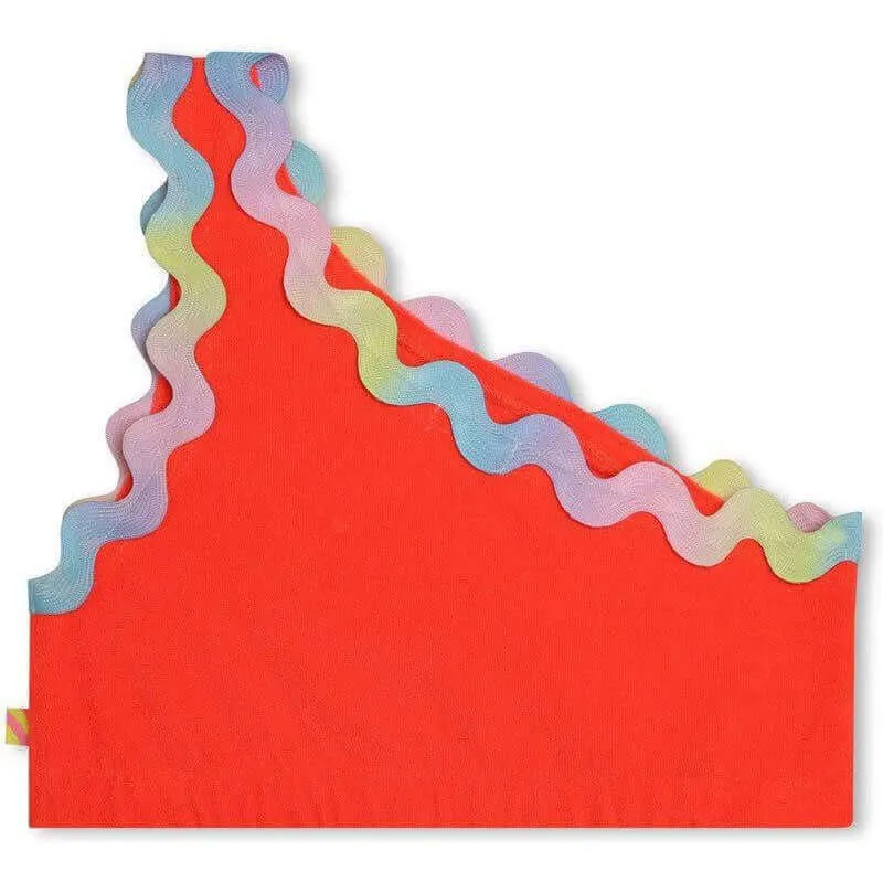 Girls Orange Queen Of The Sea Crop Top