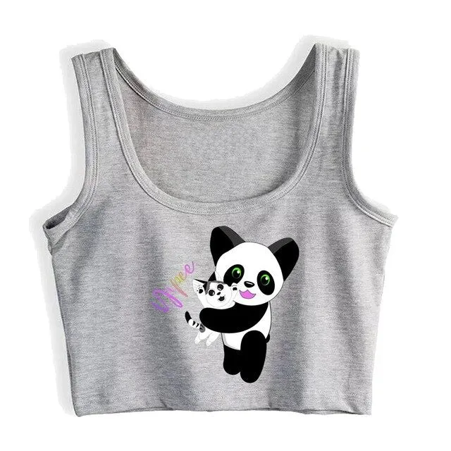 Happy Panda Crop Top