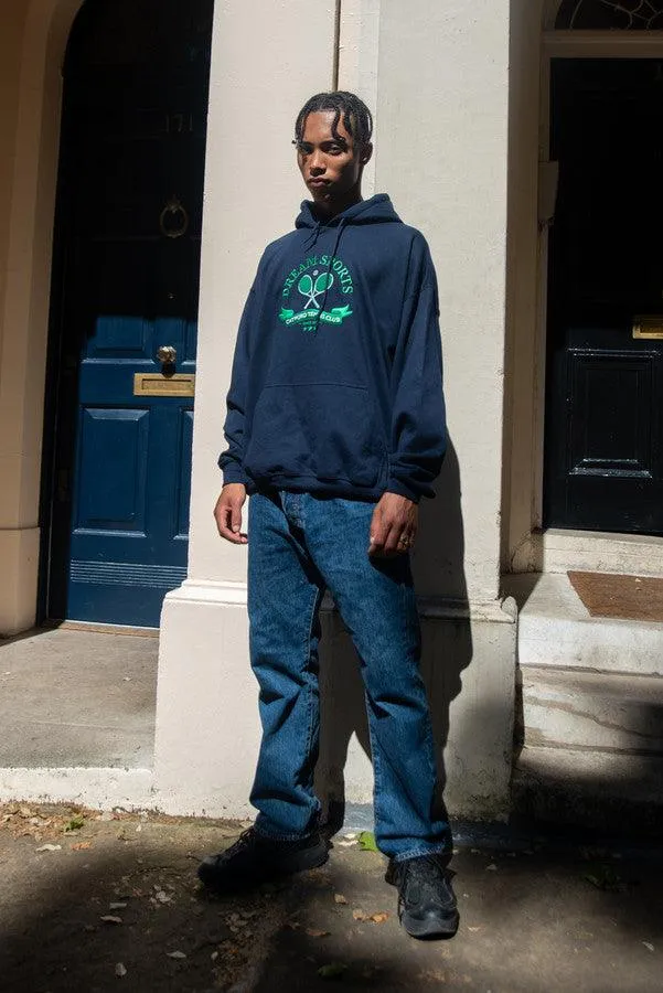 Hoodie in Navy with Catford Tennis Club Embroidery