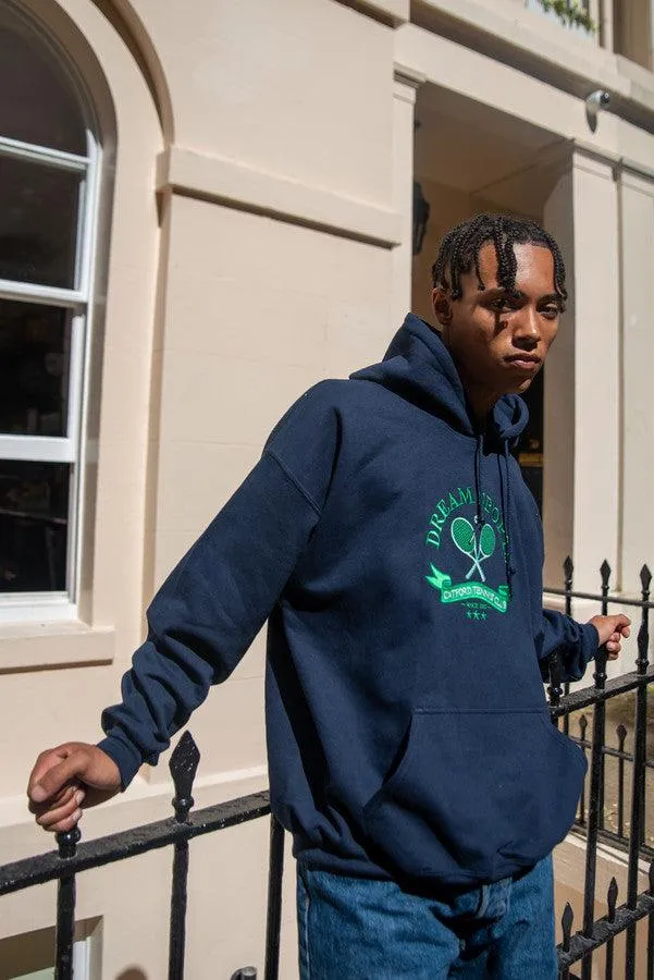 Hoodie in Navy with Catford Tennis Club Embroidery