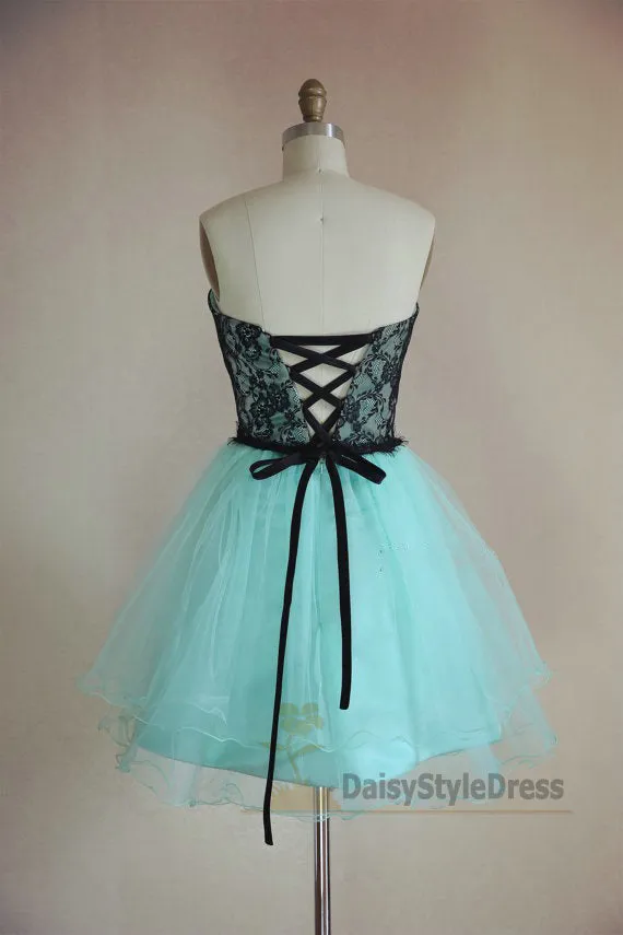 Knee Length Mint Green Vintage Homecoming Dress