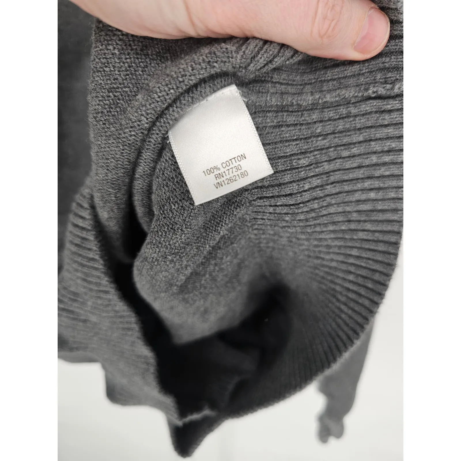 Merona Mens Sz XXL 100% Cotton Crew Neck Sweater Gray