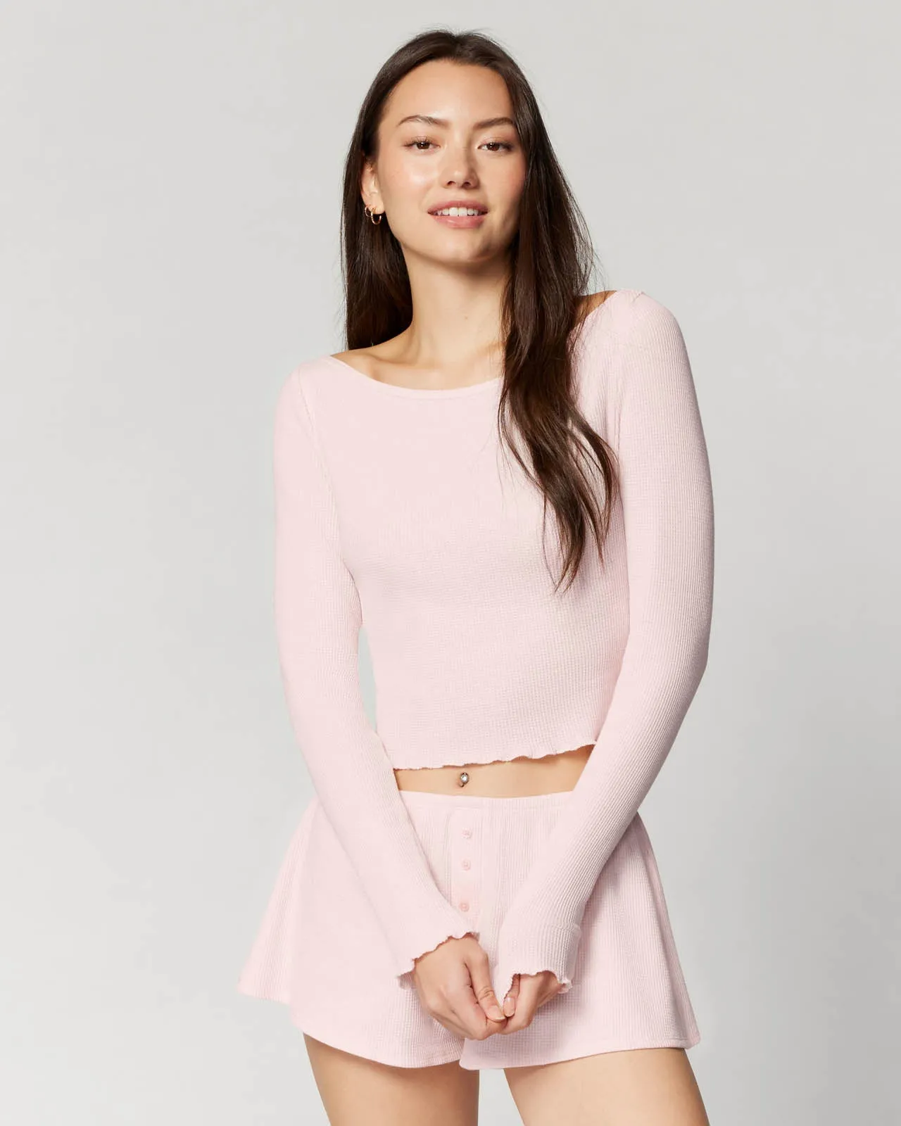 Micro Thermal Off-the-Shoulder Top