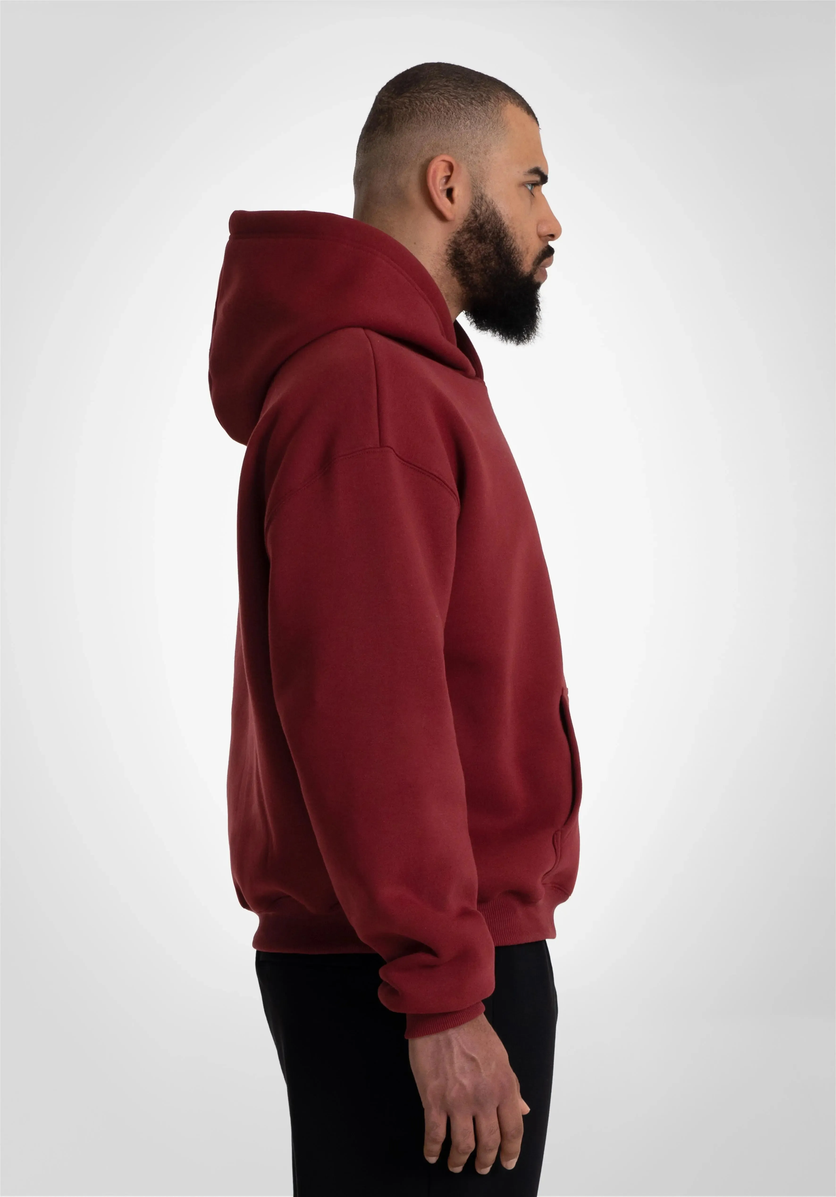 Oversize Hoodie Bordeaux Red