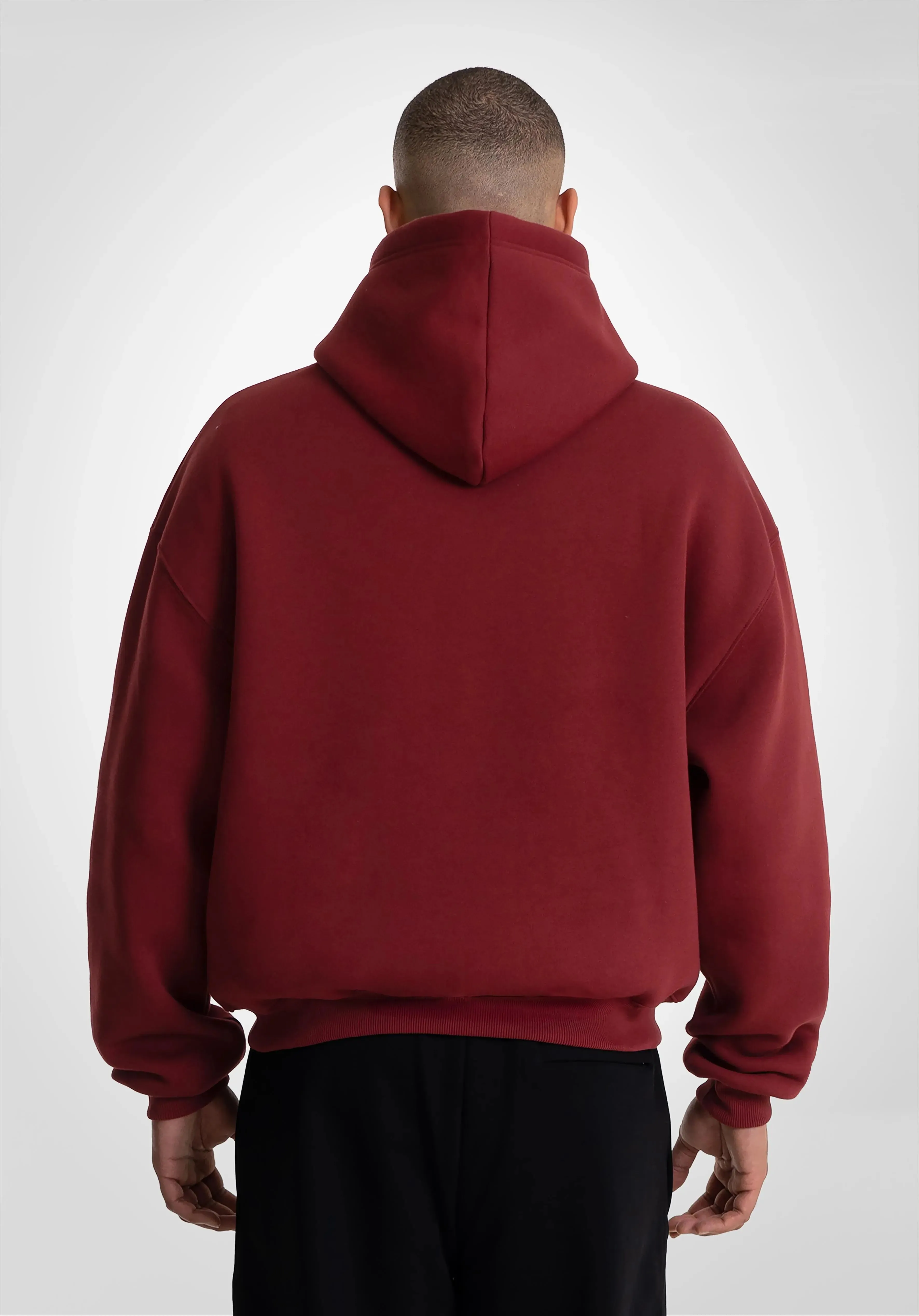 Oversize Hoodie Bordeaux Red