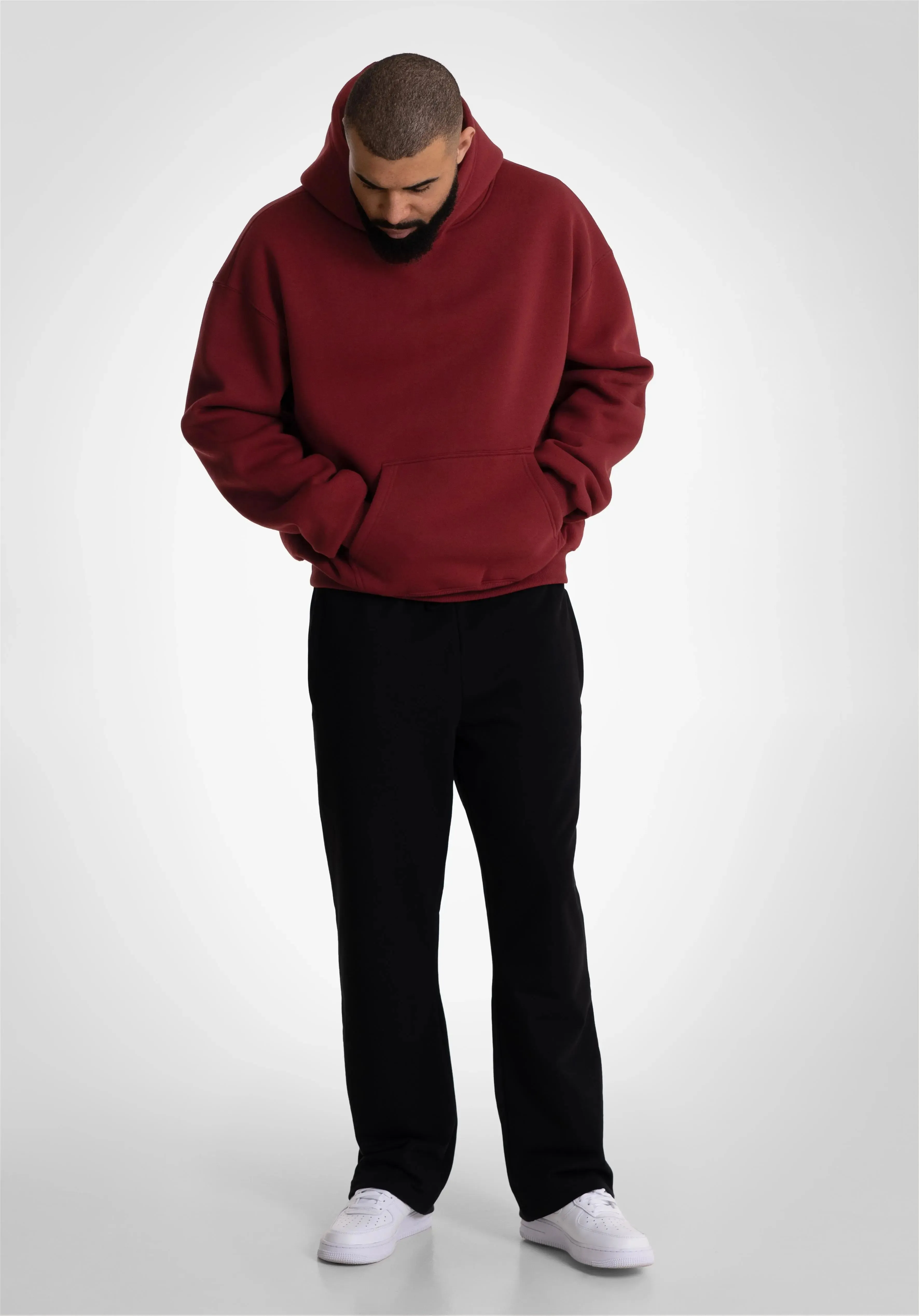 Oversize Hoodie Bordeaux Red
