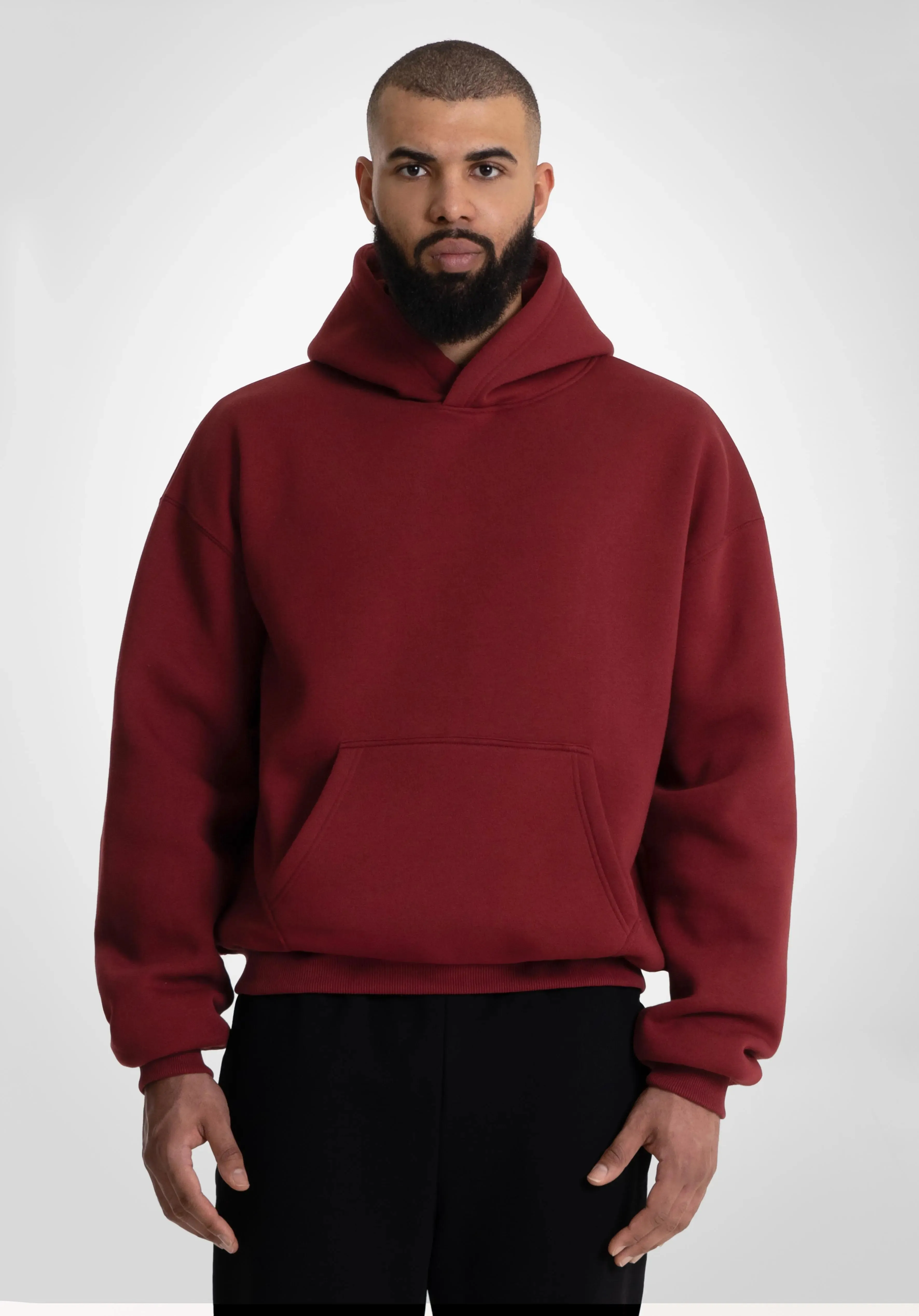 Oversize Hoodie Bordeaux Red