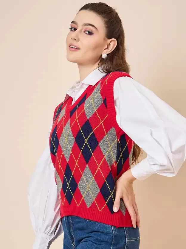 Pure Wool Self-Design Winter Sweater
