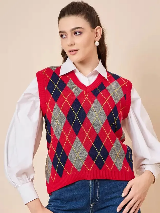 Pure Wool Self-Design Winter Sweater
