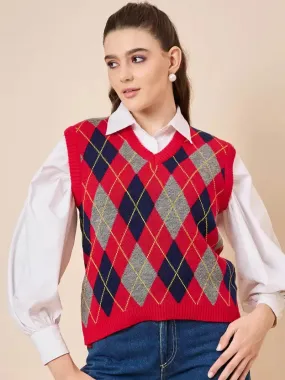 Pure Wool Self-Design Winter Sweater