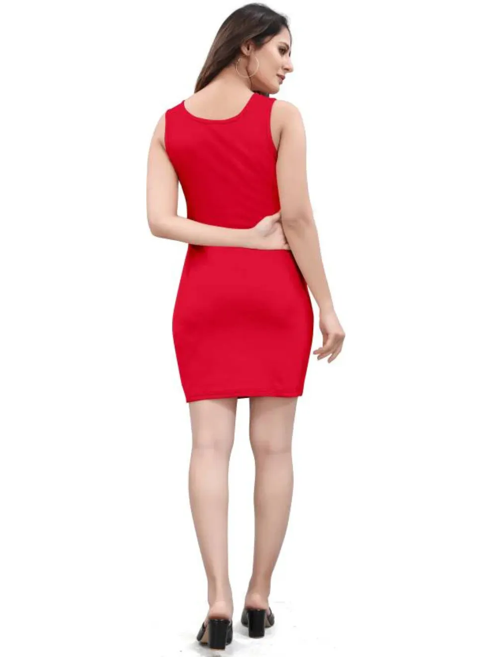 Red Sleeveless Bodycon Dress