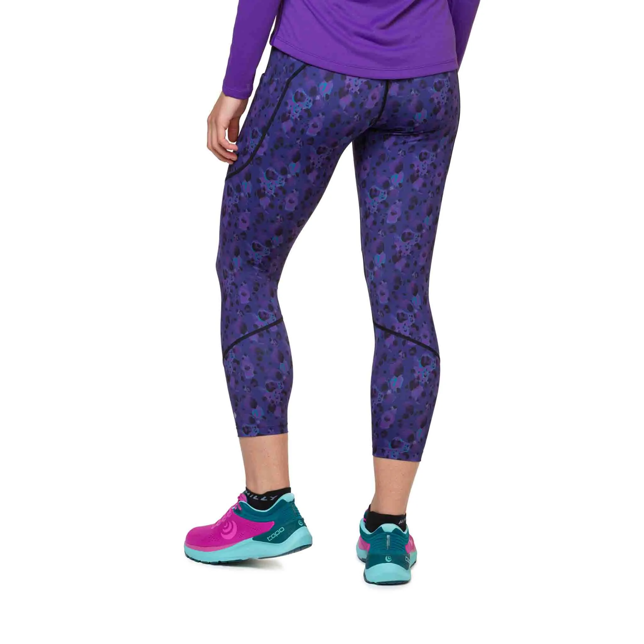 Ronhill | Women's Tech Crop Tight - Purple Leopard