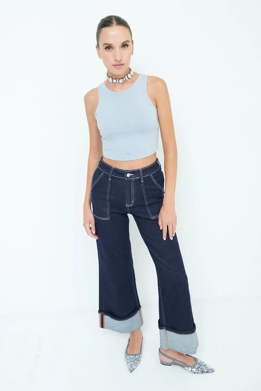 Sleeveless crop top wholesale