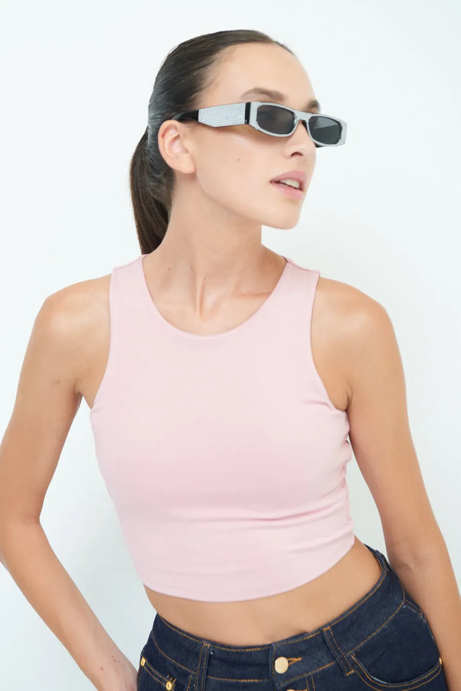 Sleeveless crop top wholesale