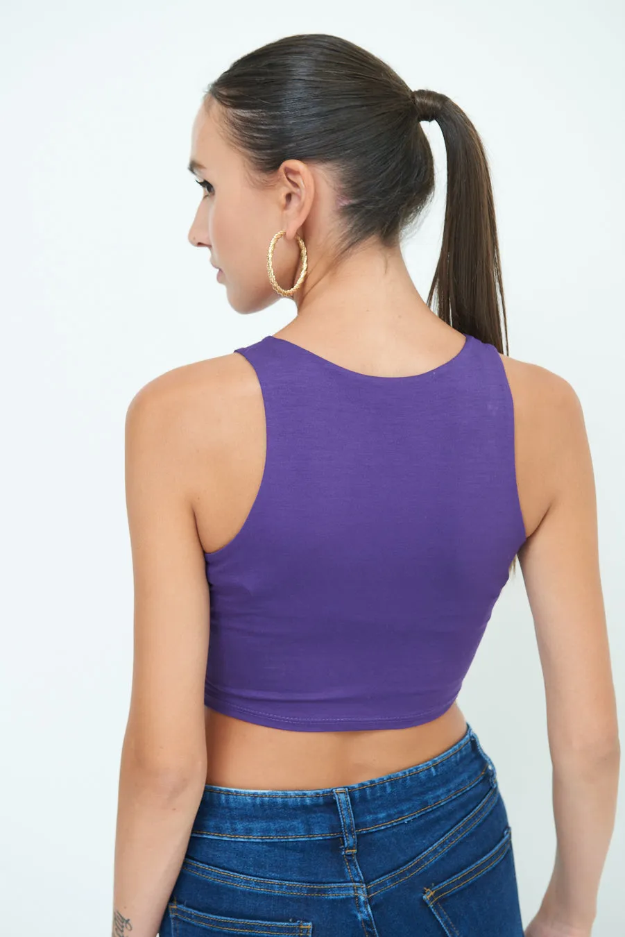 Sleeveless crop top wholesale