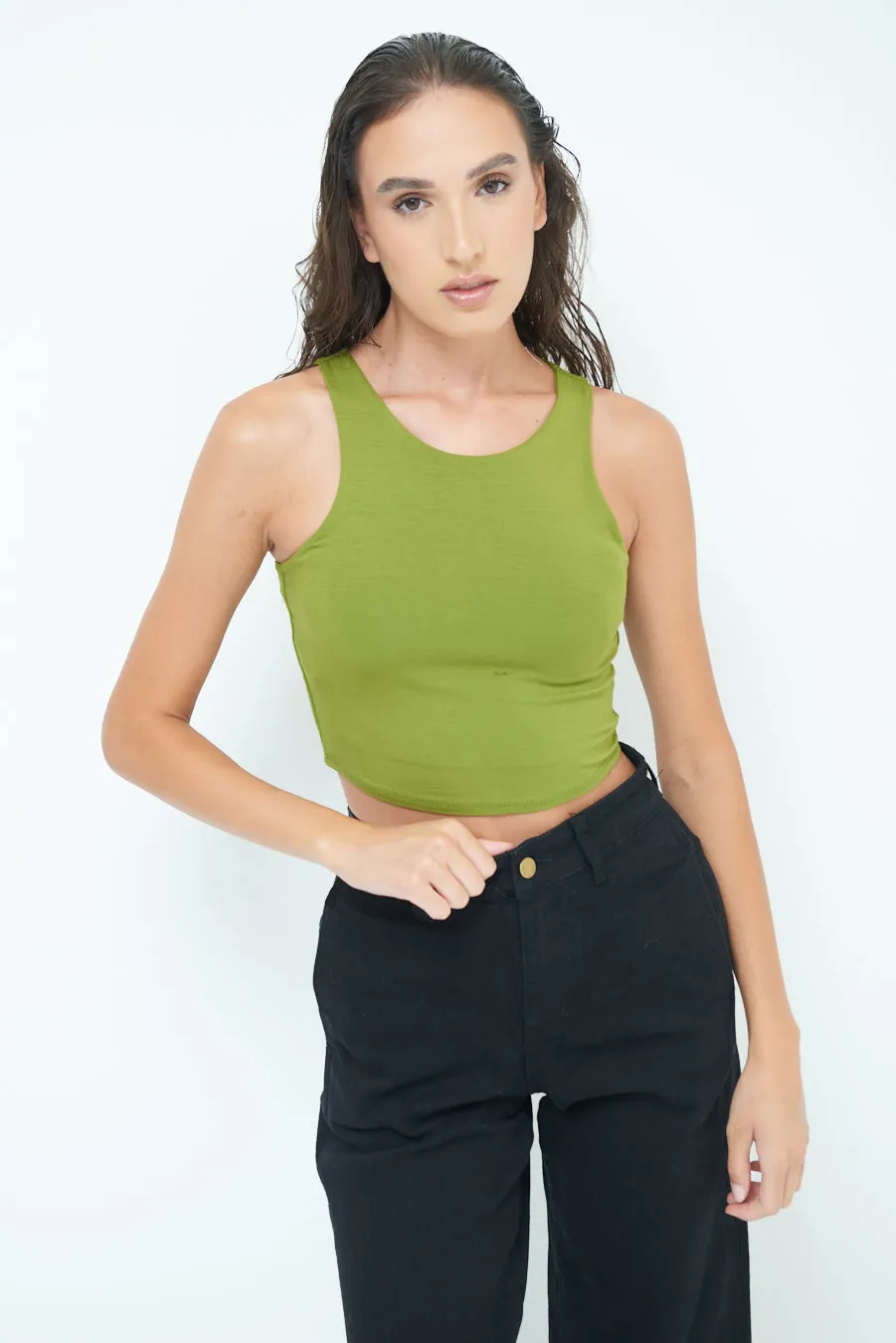 Sleeveless crop top wholesale