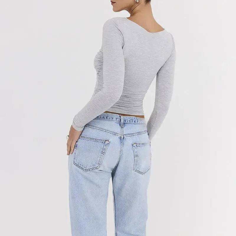 Slim-Fit Hollow Out T-Shirt