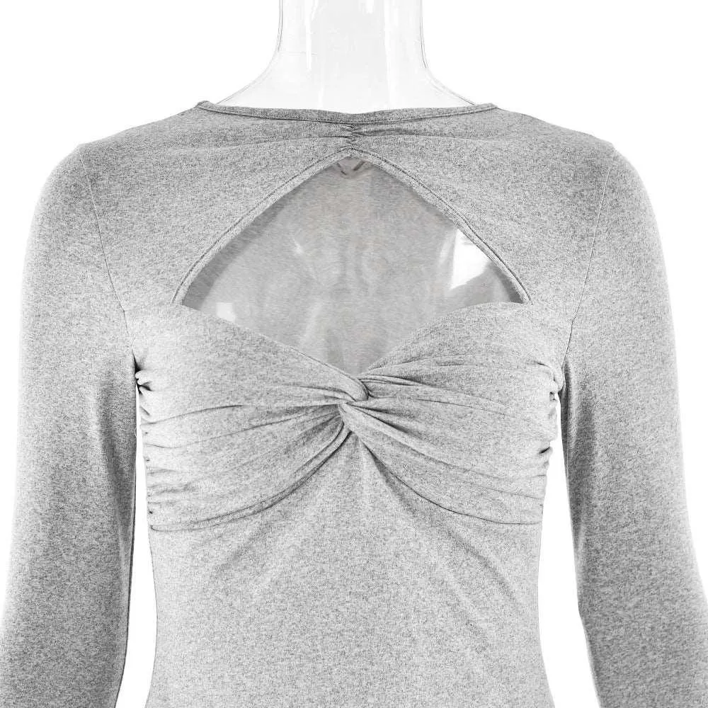 Slim-Fit Hollow Out T-Shirt