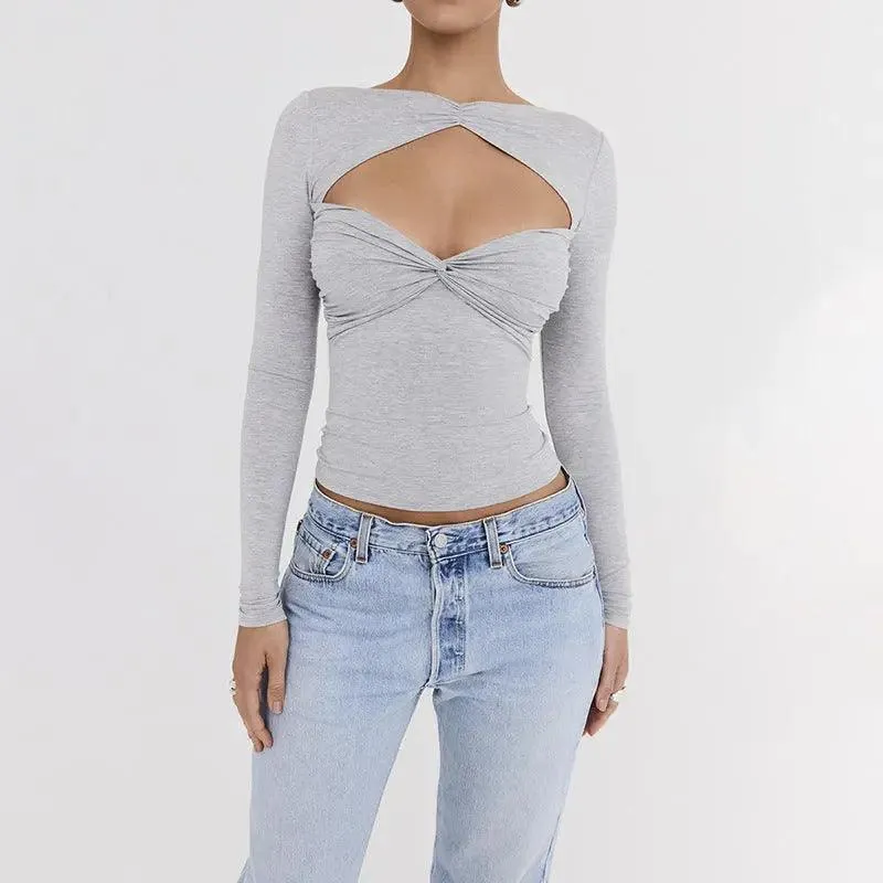 Slim-Fit Hollow Out T-Shirt