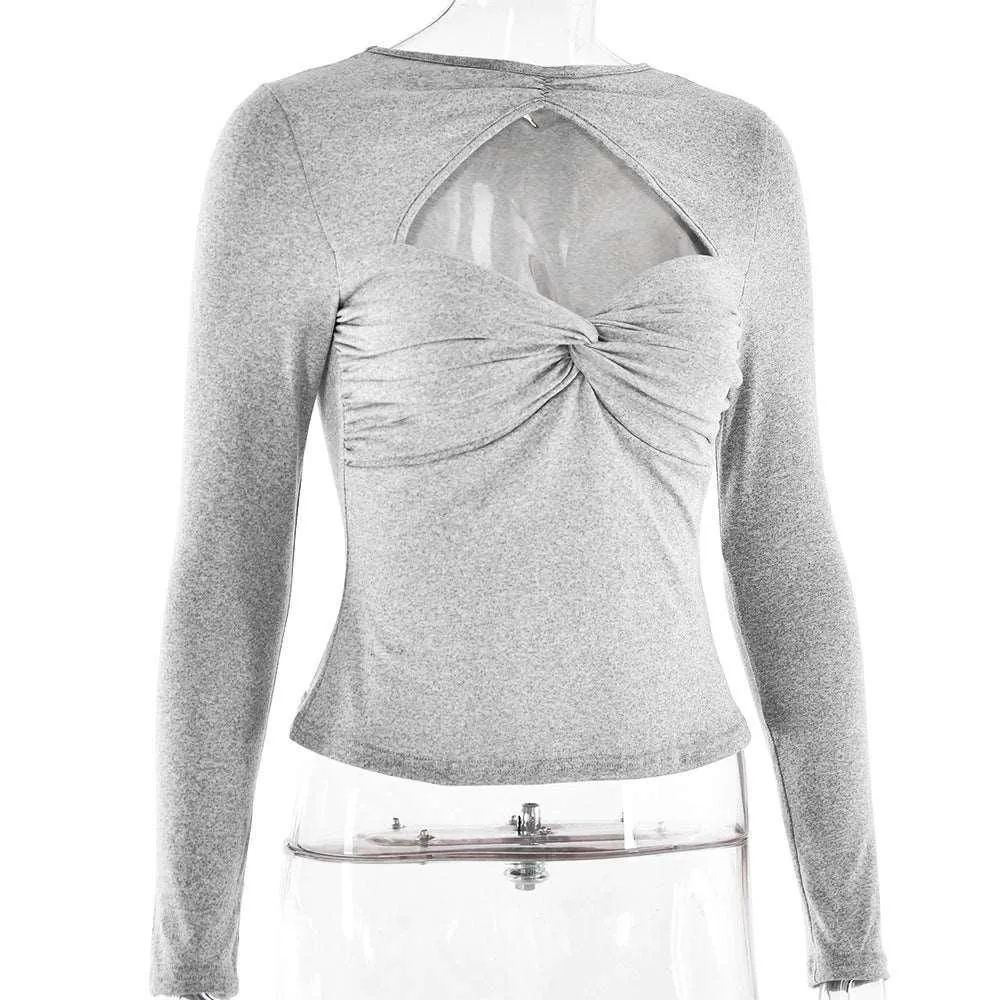 Slim-Fit Hollow Out T-Shirt