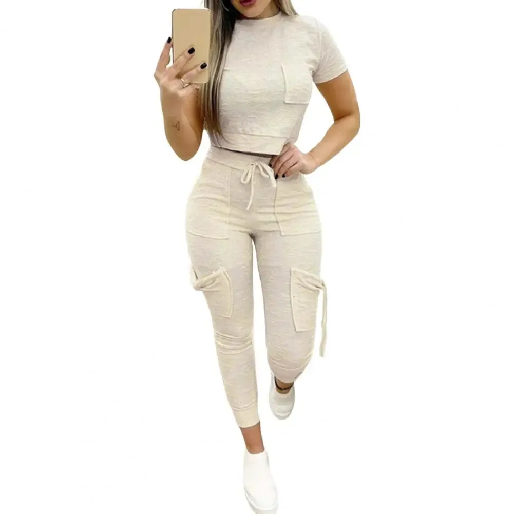 Trendy Crop Top And Bottom Fleece Outfit