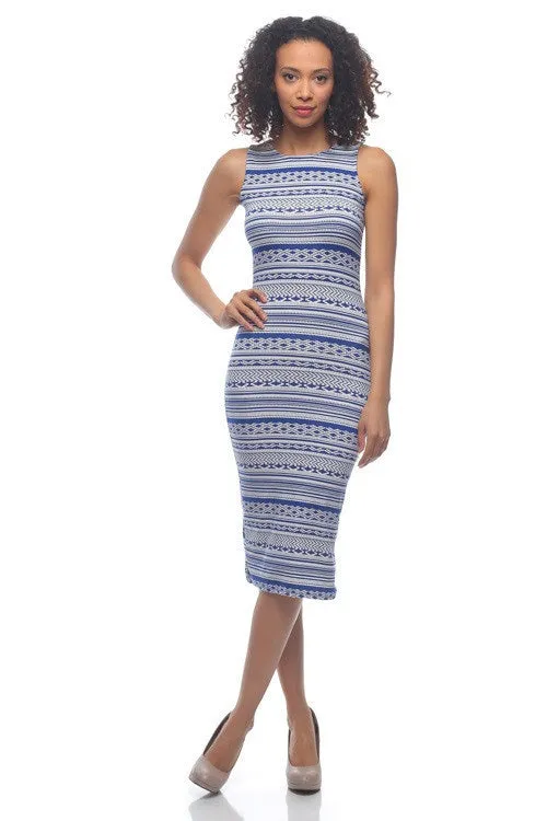 Tribal Print Bodycon Dress