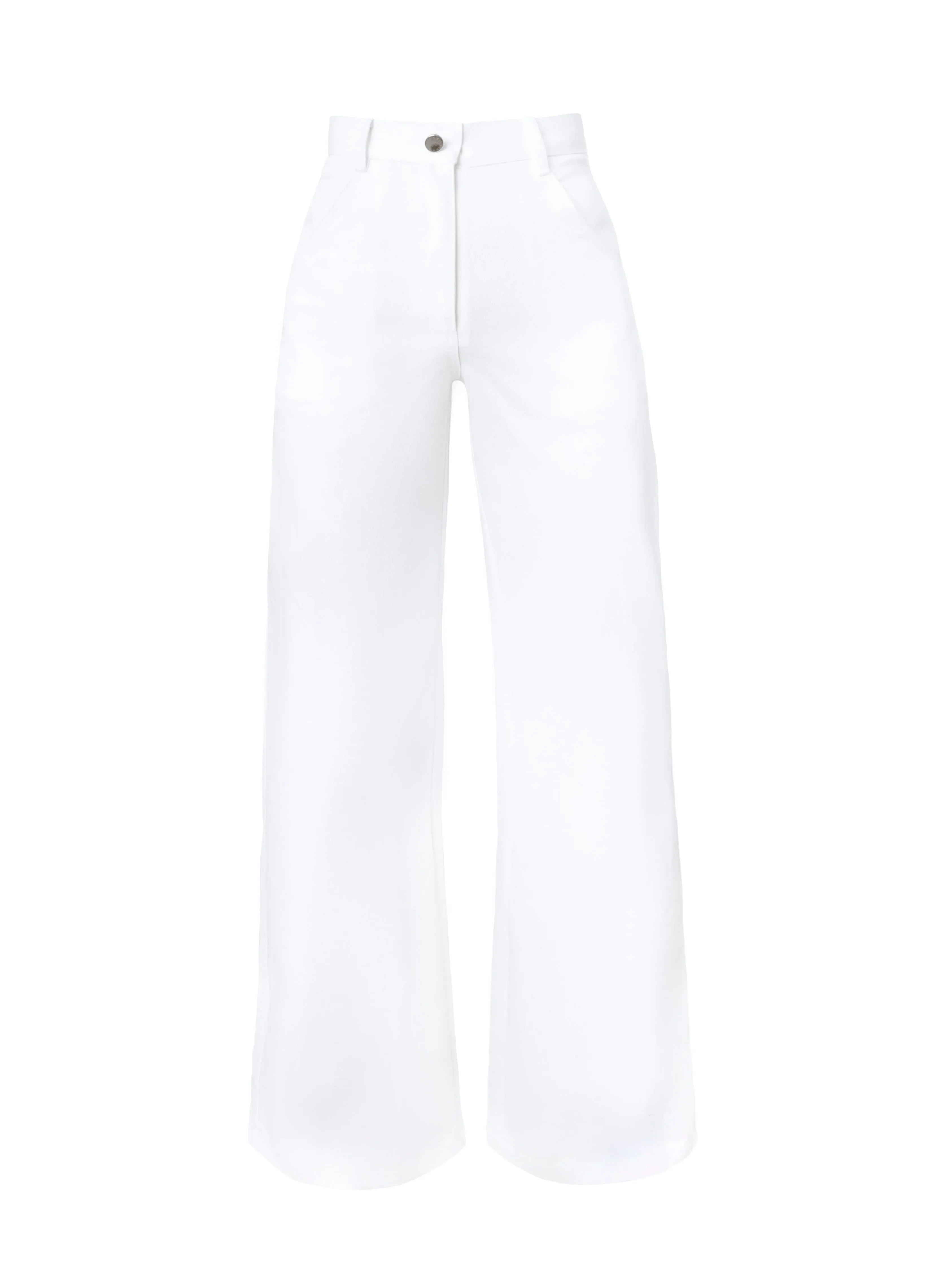 White Cutout Pants