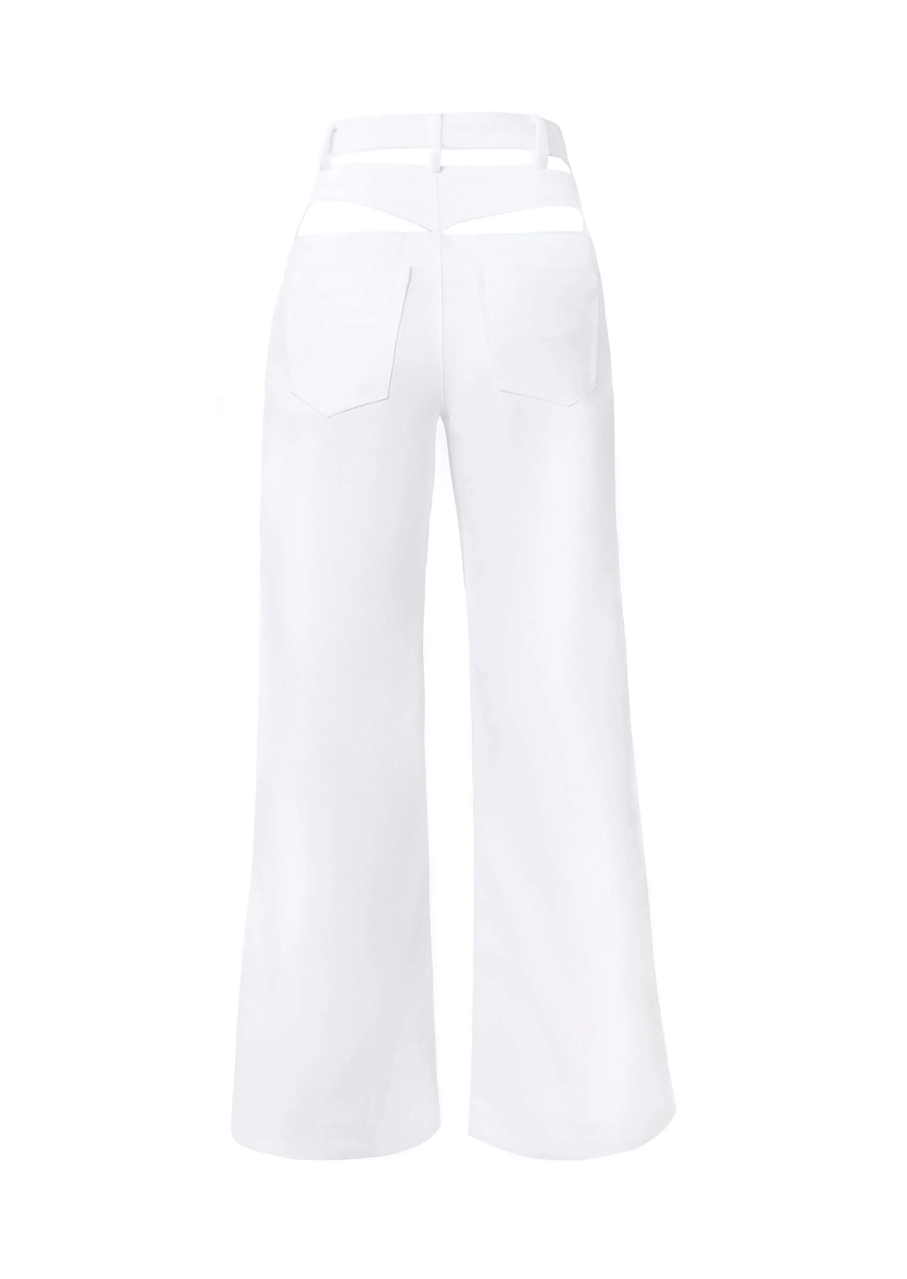 White Cutout Pants