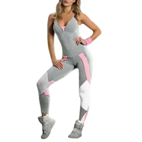Women Sporty Bodysuit Bandage Backless
